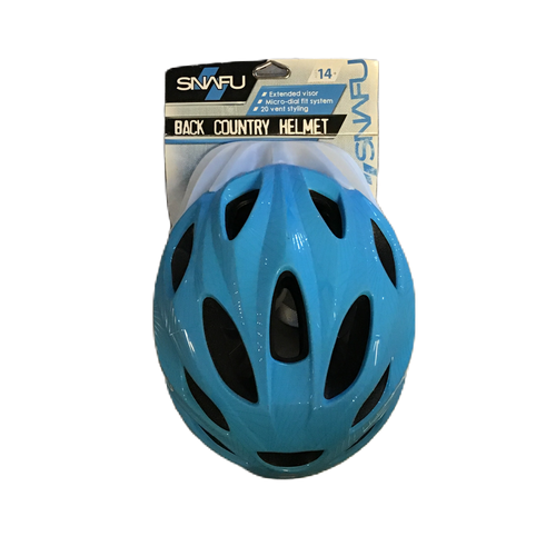 Vist Large View of Product Image Which is Used SNAFU BACK COUNTRY Bike Helmet Carolina Blue One Size