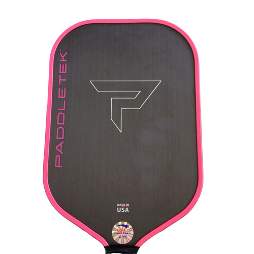 Vist Large View of Product Image Which is Used PADDLETEK BANTAM TKO-C 12.7 MM Pickleball Racquet Black And Pink