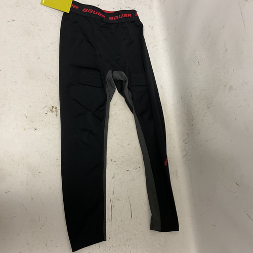 Vist Large View of Product Image Which is Used Bauer Junior Hockey COMPRESSION PANTS Black LG