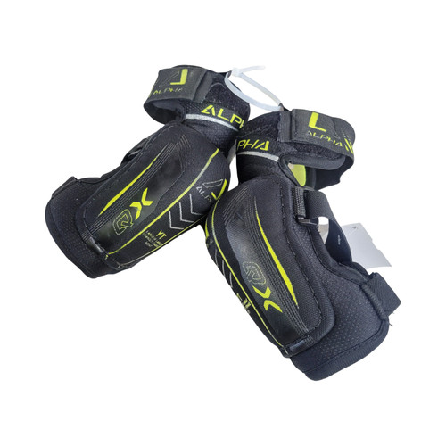 Vist Large View of Product Image Which is Used Warrior ALPHA QX YTH LG ELBOW PADS Youth Elbow Pads LG