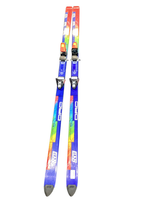 Vist Large View of Product Image Which is Used Elan DRC Mens DH Ski/Binding Navy Blue 181 cm