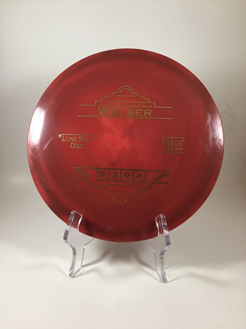 Vist Large View of Product Image Which is Used Lone Star Disc ALPHA WALKER Disc Golf Mid Range Maroon 174g