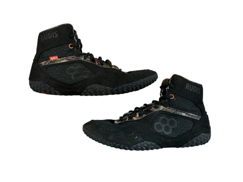 Vist Large View of Product Image Which is Used Rudis Wrestling Shoes Black Senior 8.5