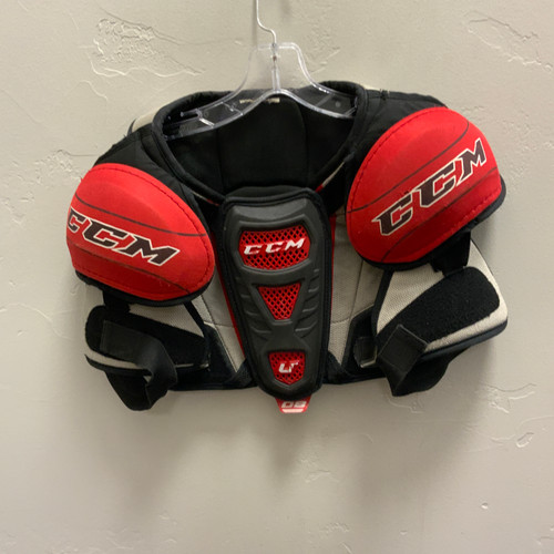 Vist Large View of Product Image Which is Used CCM LT Junior Shoulder Pads MD