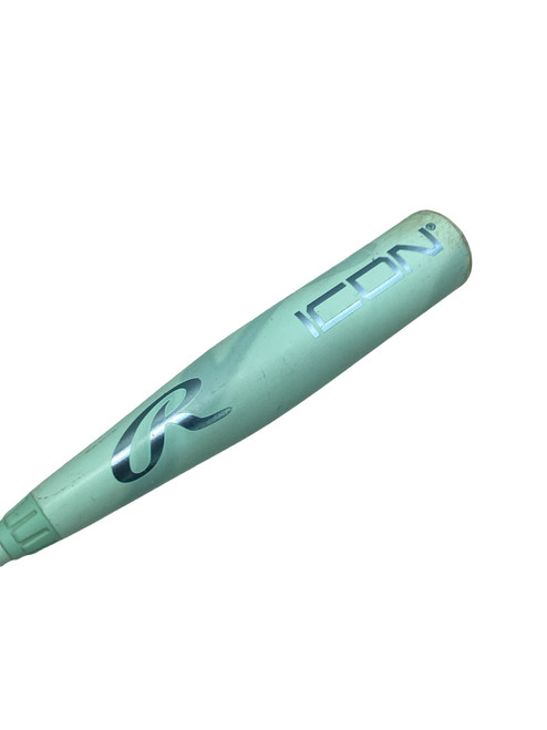 Vist Large View of Product Image Which is Used Rawlings 2026 ICON BB/SB USSSA 2 3/4 Bat Turquoise 27"