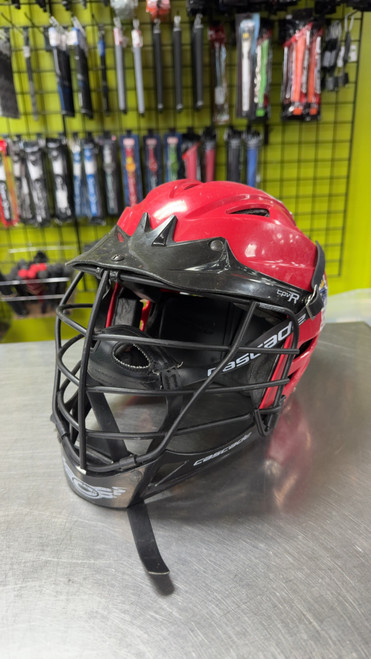 Vist Large View of Product Image Which is Used Cascade CPVR Lacrosse Helmet Red One Size