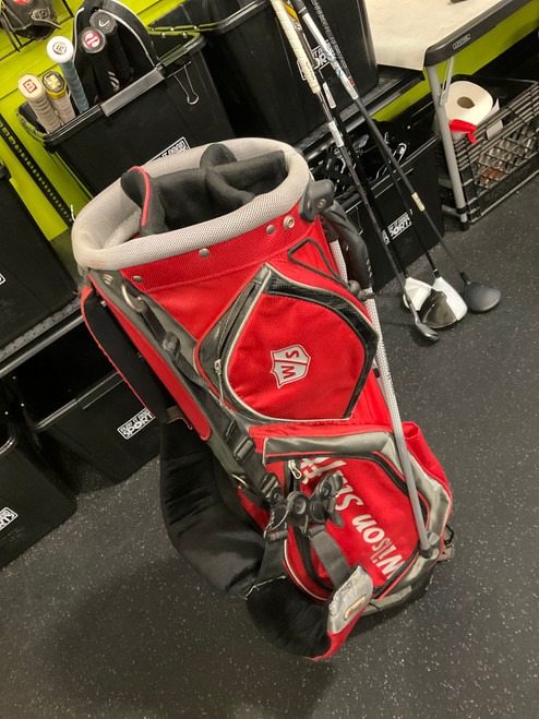 Vist Large View of Product Image Which is Used Wilson STAFF BAG Mens Stand Bag Red