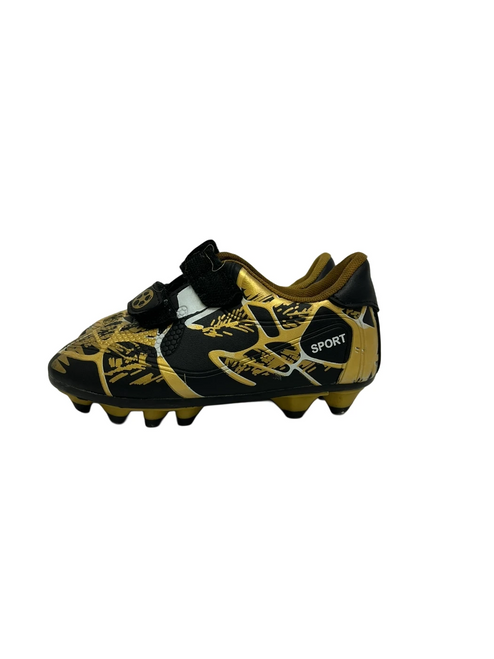 Vist Large View of Product Image Which is Used Youth 11 Soccer Cleats Black And Gold  