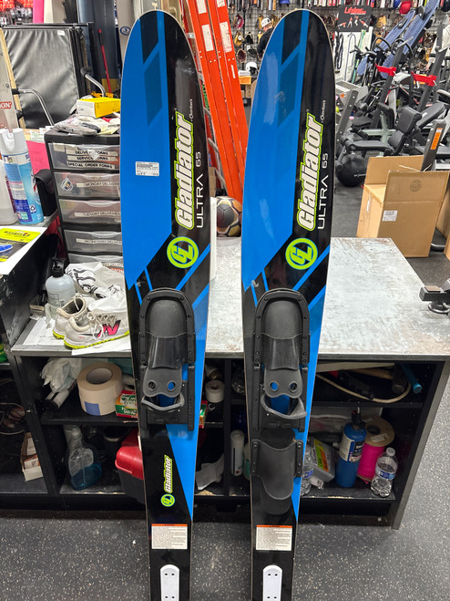 Vist Large View of Product Image Which is Used Pair of Skis Royal Blue 65"