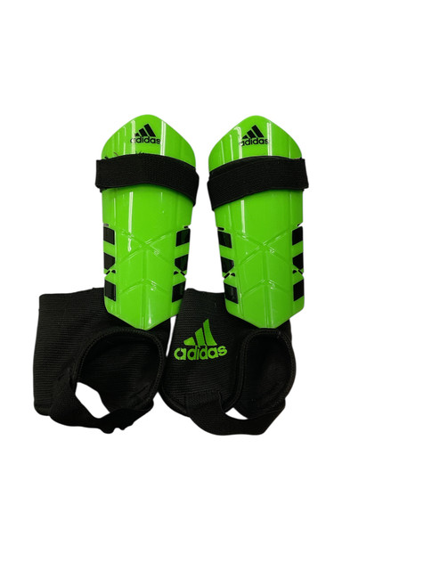 Vist Large View of Product Image Which is Used Adidas Soccer Shin Guards Youth Green XS