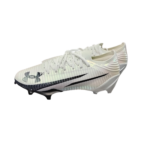 Vist Large View of Product Image Which is Used Under Armour BLUR PRO Adult FB Cleats White Senior 11