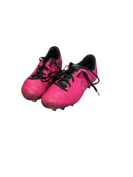 Vist Large View of Product Image Which is Used Nike Soccer Cleats Neon Pink Junior 04