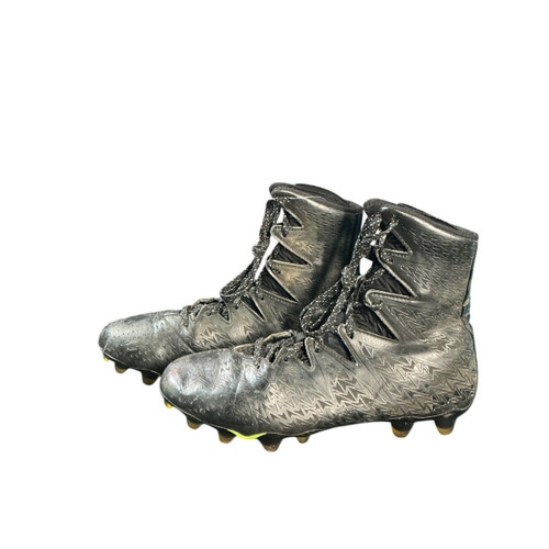 Vist Large View of Product Image Which is Used Under Armour Jr FB Cleats Black Junior 06