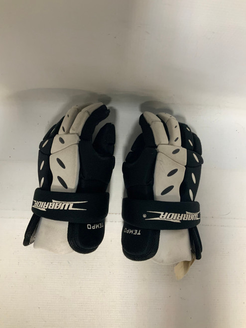 Vist Large View of Product Image Which is Used Warrior TEMPO Lacrosse Gloves Junior Black 10"