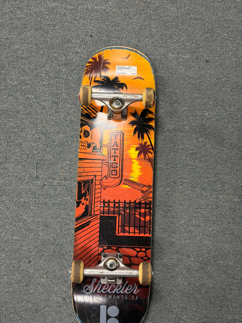 Vist Large View of Product Image Which is Used SHECKLER Complete Skateboard None Regular