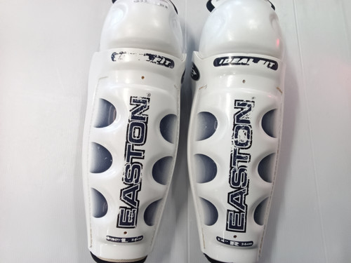 Vist Large View of Product Image Which is Used Easton Senior Shin Guards White 14"