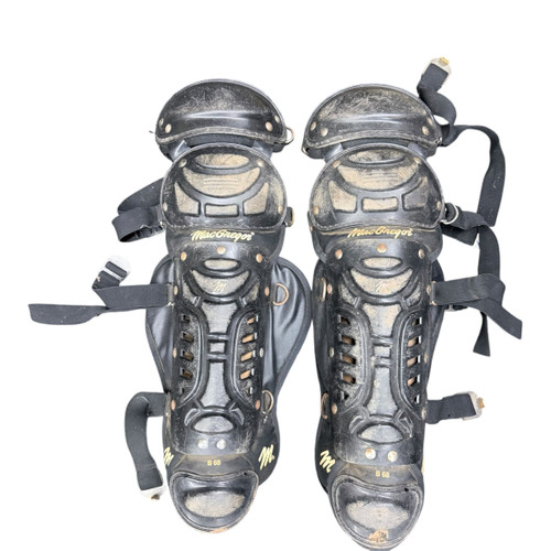 Vist Large View of Product Image Which is Used MacGregor B68 Catchers Leg Guards Black Youth