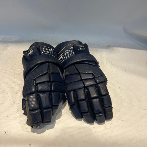 Vist Large View of Product Image Which is Used STX STALLION 300 Lacrosse Gloves Mens Navy Blue MD