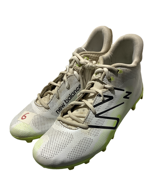 Vist Large View of Product Image Which is Used New Balance LAX Cleats Womens White Senior 6