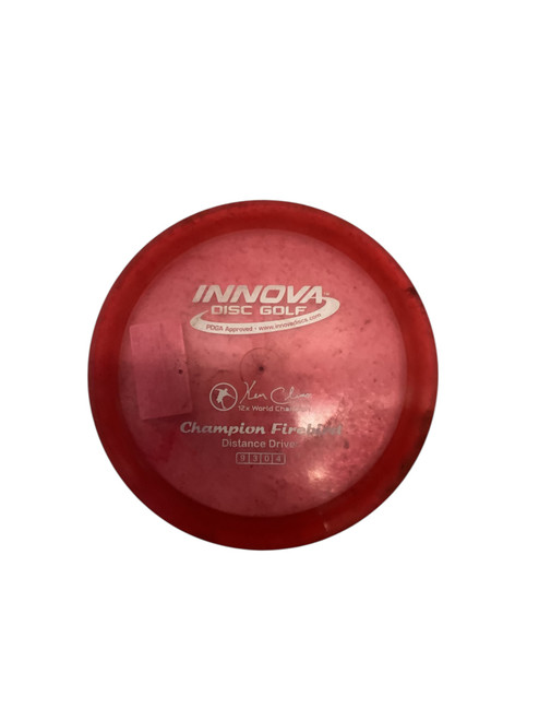 Vist Large View of Product Image Which is Used Innova CHAMPION FIREBIRD Disc Golf Driver Red