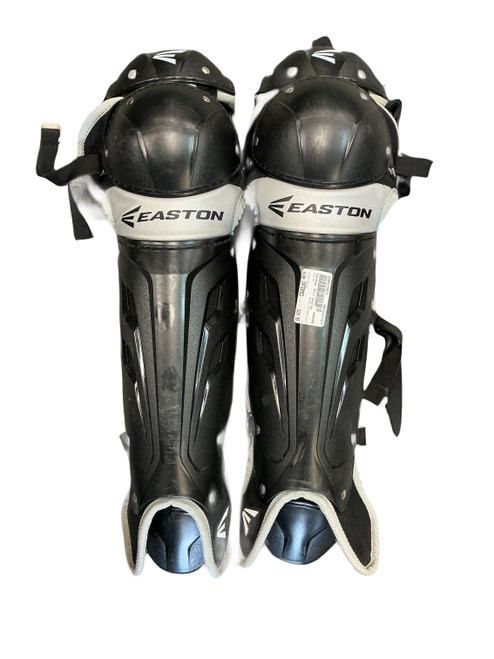 Vist Large View of Product Image Which is Used Easton CATCHER SHIN Catchers Leg Guards Black Intermed