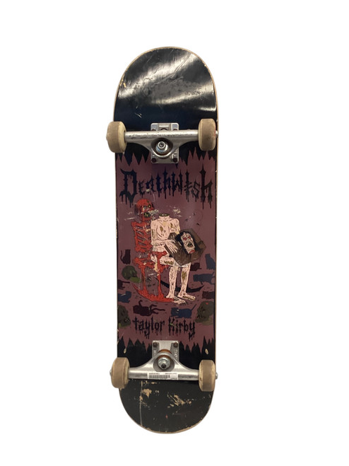 Vist Large View of Product Image Which is Used Deathwish TAYLOR KIRBY Complete Skateboard Black 8"