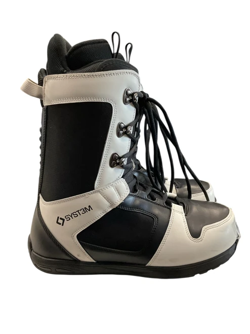 Vist Large View of Product Image Which is Used SYST3M SNOWBOARD BOOTS SZ 10 Mens Snowboard Boots Black And White Senior 10