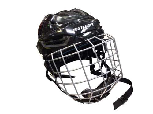Vist Large View of Product Image Which is Used Bauer REAKT 55 Helmet Cage Combo Black LG