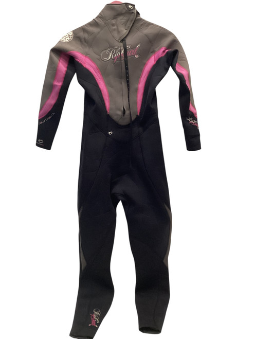 Vist Large View of Product Image Which is Used Rip Curl DAWN PATROL Junior Full Suit Black And Pink JR 10