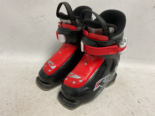 Vist Large View of Product Image Which is Used Nordica FIREARROW T1 Boys DH Ski Boot Black And Red 175 MP - Y11