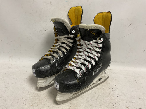 Vist Large View of Product Image Which is Used Bauer SUPREME S170 Intermediate Hockey Skate White/Black/Yellow Intermediate 5.0