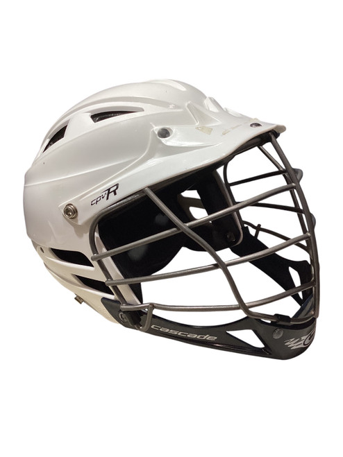 Vist Large View of Product Image Which is Used Cascade CPV-R Lacrosse Helmet White One Size