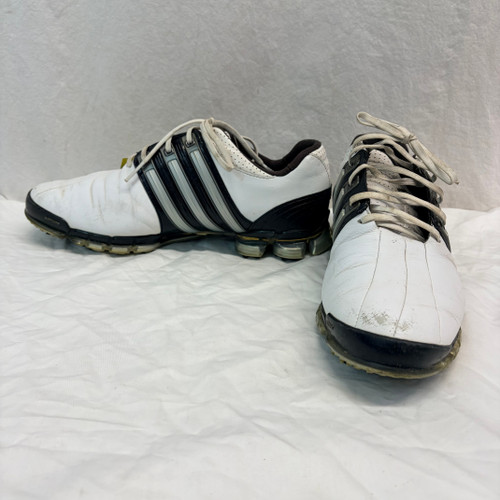 Vist Large View of Product Image Which is Used Adidas Mens Golf Shoes White Senior 10.5