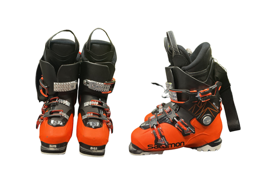 Vist Large View of Product Image Which is Used Salomon QST ACCESS 70T Womens DH Ski Boot Black And Orange 240 MP - J06 - W07
