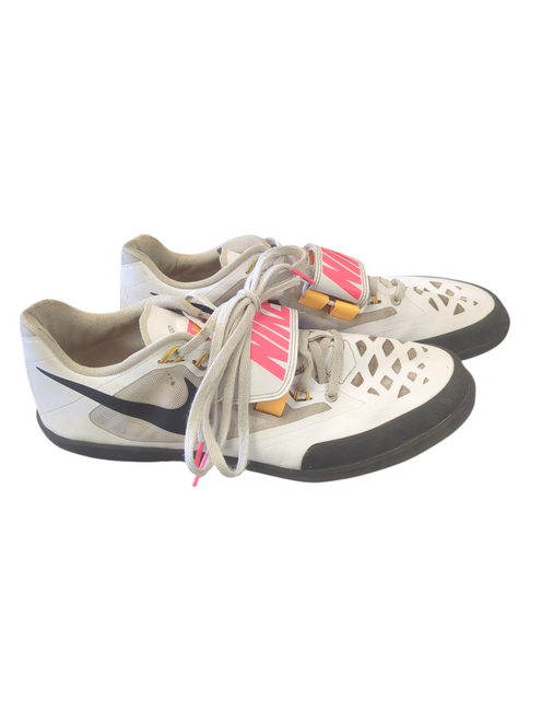 Vist Large View of Product Image Which is Used Nike THROWING SHOE Track & Field Cleats Adult White Senior 9