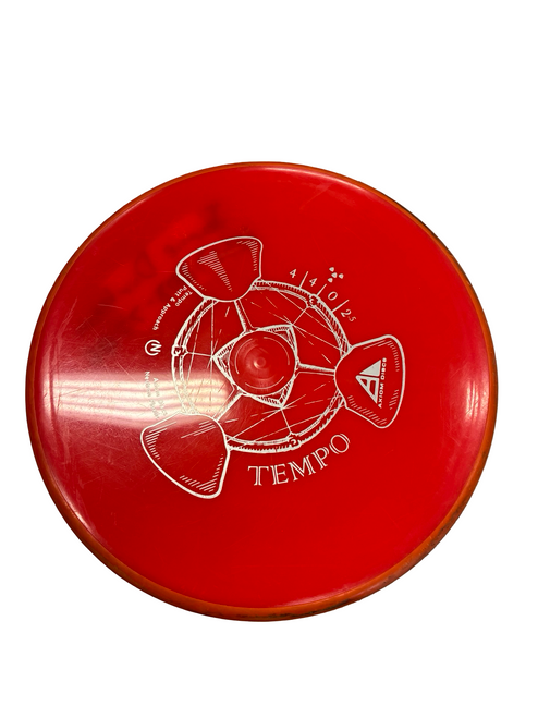 Vist Large View of Product Image Which is Used Axiom TEMPO Disc Golf Putter Red