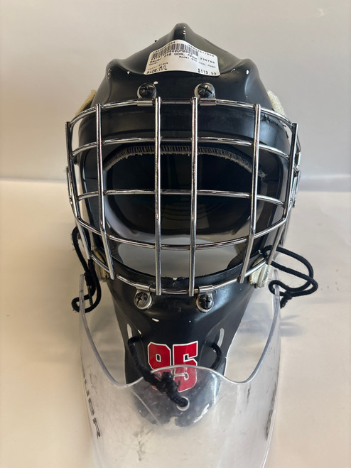 Vist Large View of Product Image Which is Used Bauer 930 GOAL MASK Senior Goalie Helmet/Mask Black M/L
