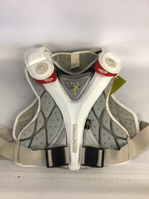 Vist Large View of Product Image Which is Used Maverik ROME RX3 Lacrosse Shoulder Pads White XS
