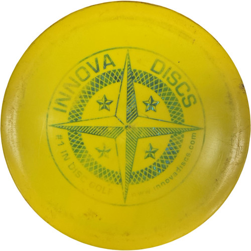Vist Large View of Product Image Which is Used Innova CAIMAN Disc Golf Mid Range Yellow 174g