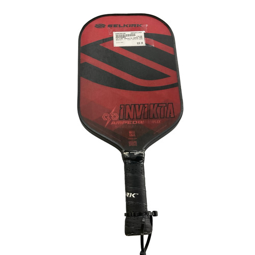 Vist Large View of Product Image Which is Used Selkirk INVIKITA AMPED Pickleball Racquet Red