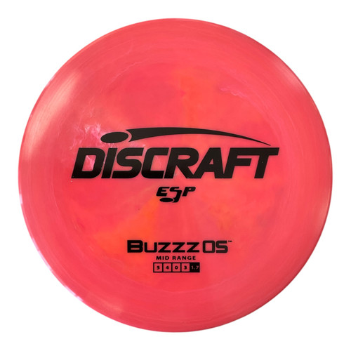 Vist Large View of Product Image Which is Used Discraft ESP BUZZZ OS Disc Golf Mid Range Red 178g