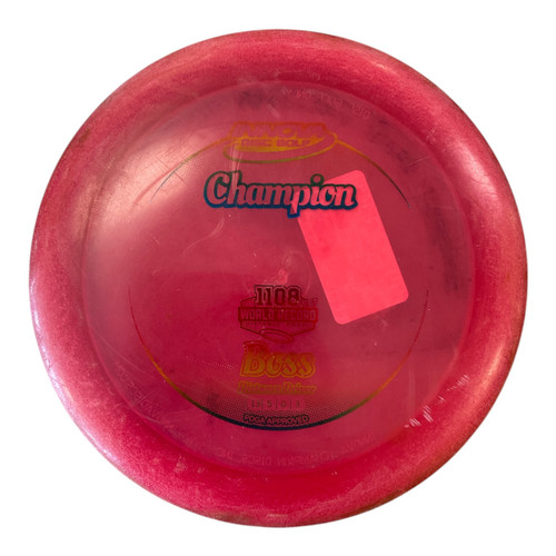 Vist Large View of Product Image Which is Used Innova CHAMP BOSS Disc Golf Driver Red 171g