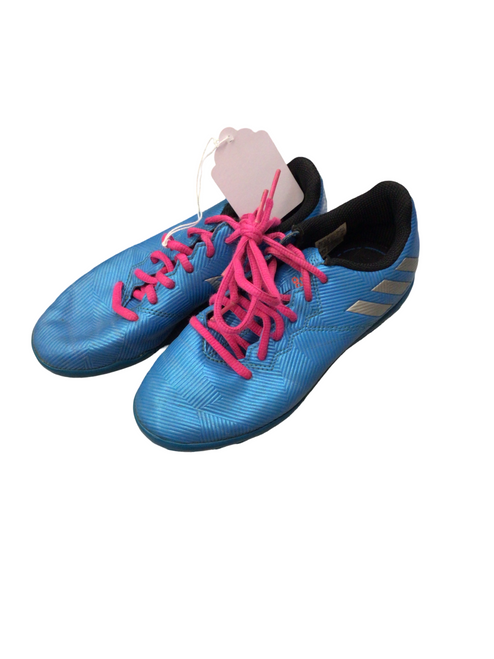 Vist Large View of Product Image Which is Used Adidas Soccer Indoor Shoes Royal Blue Junior 01