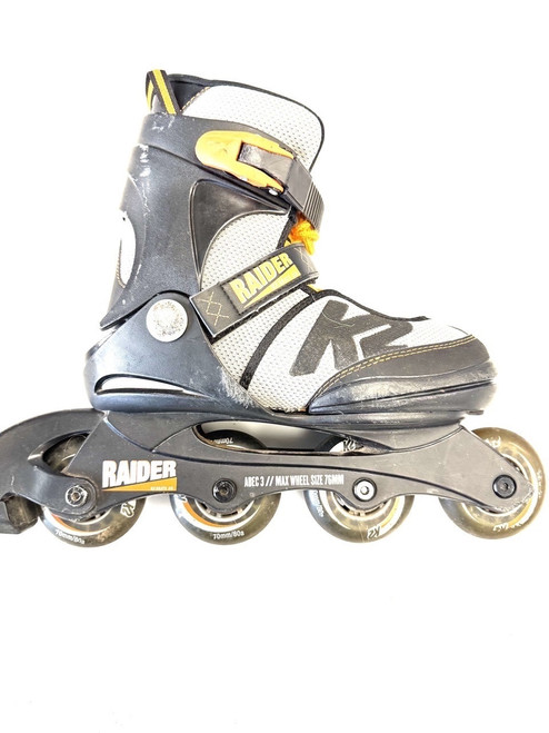 Vist Large View of Product Image Which is Used K2 RAIDER ADJ 4-8 Junior Rec Fitness Skates Black Adjustable