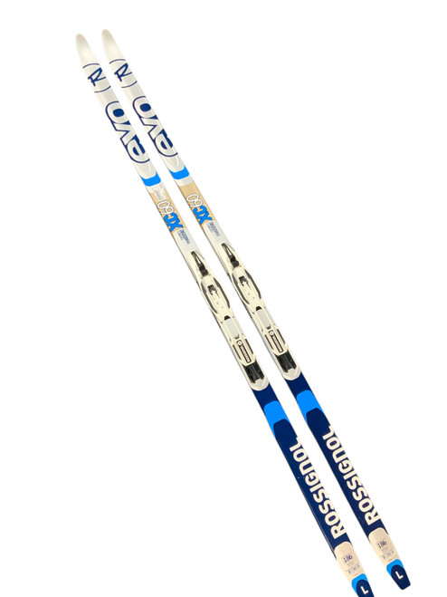 Vist Large View of Product Image Which is Used Rossignol EVO XC 60 Womens XC Ski/Binding Navy Blue 186 cm