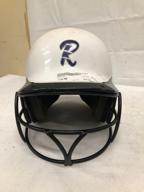Vist Large View of Product Image Which is Used Rawlings WLBH Batting Helmet w/Mask White MD