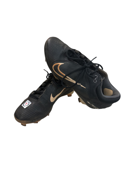Vist Large View of Product Image Which is Used Nike HYPERDIAMOND 4 BB/SB Cleats Black Senior 7