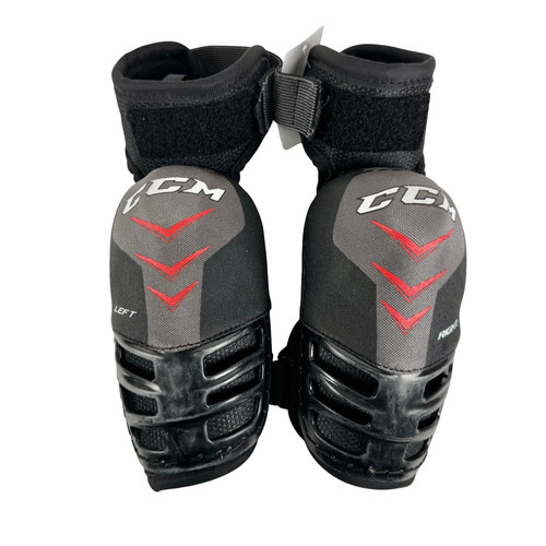 Vist Large View of Product Image Which is Used CCM QLT EDGE Hockey Elbow Pads Junior LG