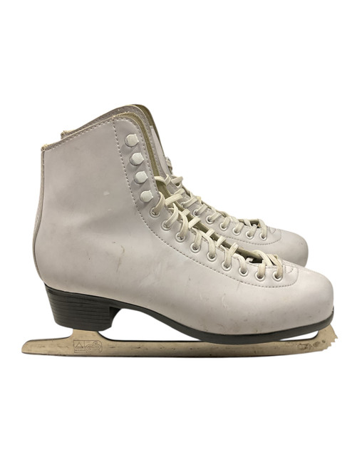 Vist Large View of Product Image Which is Used American Athletic FIGURE SKATE SZ 9 WomensFigure Skate White Senior 9