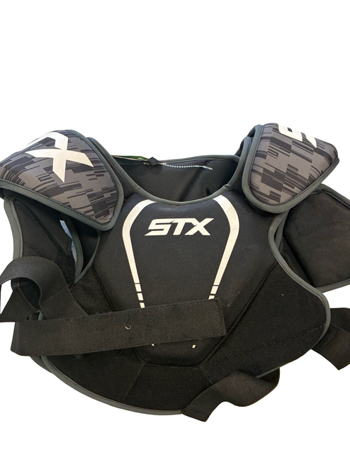 Vist Large View of Product Image Which is Used STX SHOULDER PADS Lacrosse Shoulder Pads Black MD